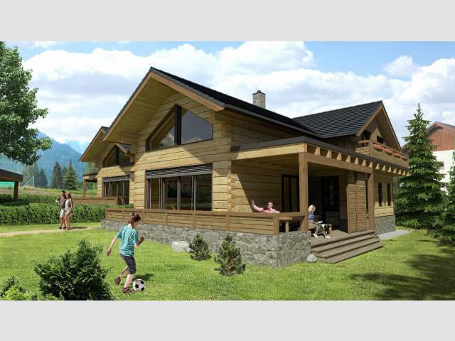 Luxusní Moderní Srub z Masivního Dřeva