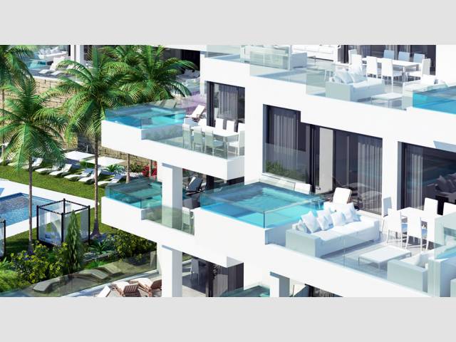 Zbrusu nové moderní apartmány s vlastním bazénem a výhledem na moře, Španělsko